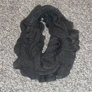 Grey Ruffle Scarf